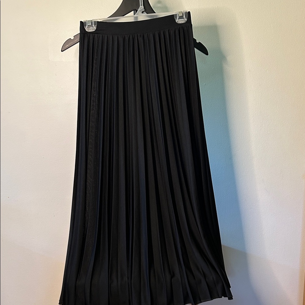 ASOS Black Midi Pleated Skirt